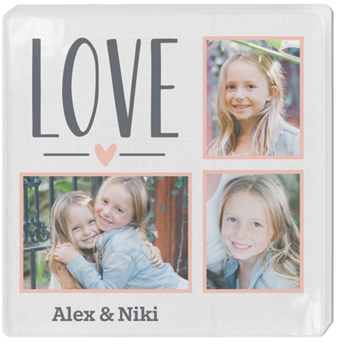 Big Love Acrylic Magnet, 3x3, Gray, gray