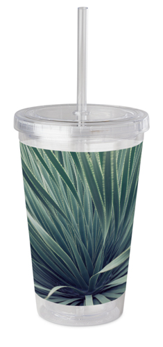 Gallery of Two Acrylic Tumbler with Straw, 16oz, Multicolor