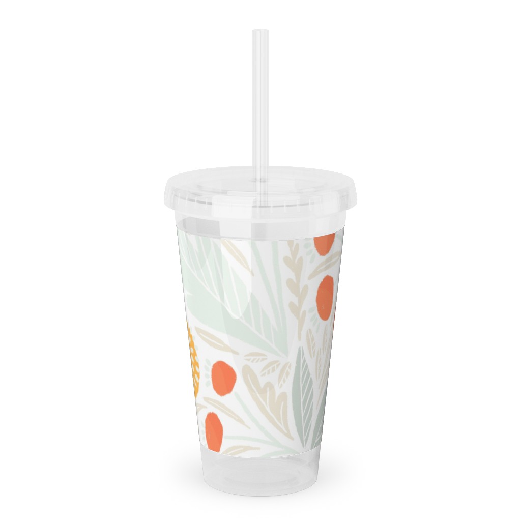 Astrid Acrylic Tumbler with Straw, 16oz, Multicolor