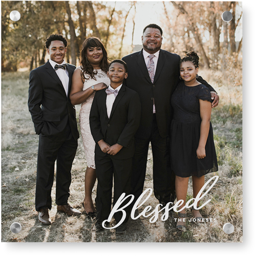 Blessed Letters Wall Art, Single piece, Acrylic, 16x16, White