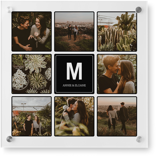 Photo Tiles Wall Art, Single piece, Acrylic, 16x16, Black, black