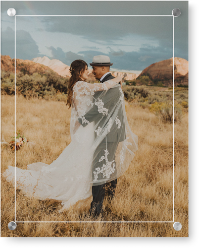 Floating Frame Portrait Wall Art, Single piece, Acrylic, 16x20, White, white