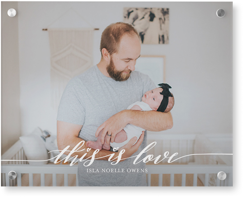 Love Is Wall Art, Single piece, Acrylic, 16x20, White, white