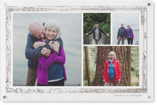 Brushed Border Collage Of Four Wall Art, Single piece, Acrylic, 24x36, Brown, taupe