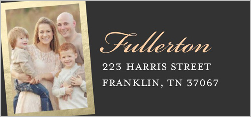 Our Wonderful Life Address Label, Beige, Matte, Champagne