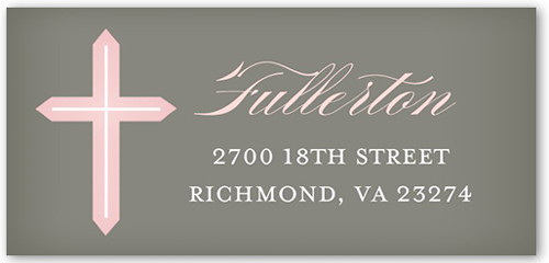 Glorious Cross Girl Address Label, Pink, Matte, Magnolia