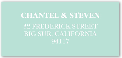 Picture Perfect Couple Address Label, Green, Matte