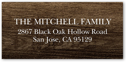 Faith And Love Banner Address Label, Brown, Matte