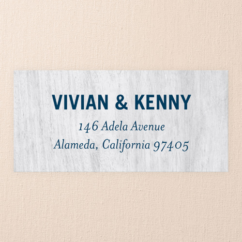White Picket Fence Address Label, Grey, Matte, Air