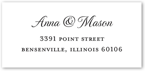 Basic Union Wedding Address Label | Shutterfly