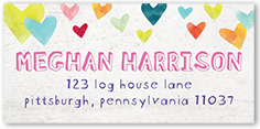 Celebration Hearts Address Label