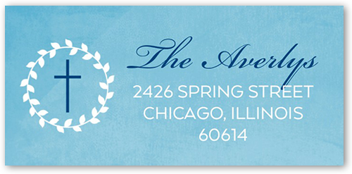 Simple Immersion Boy Address Label, Blue, Matte, Waterfall