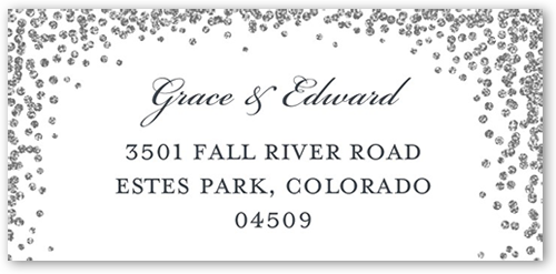 Sparkling Moment Address Label, Grey, Matte