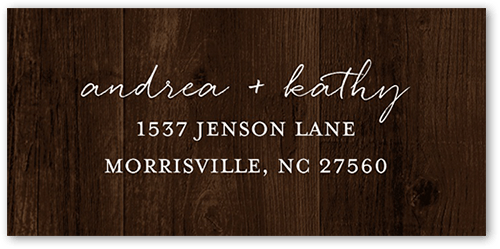 Calligraphy Collection Address Label, Brown, Address Label, Matte