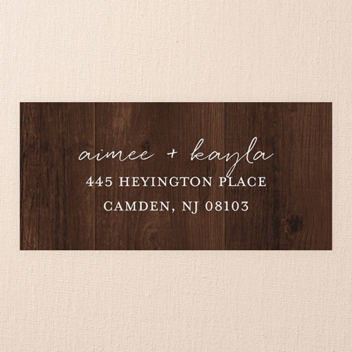 Calligraphy Collection Address Label, Brown, Address Label, Matte