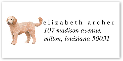 Doodle Dog Love Address Label, White, Address Label, Matte, White