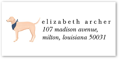 Retriever Dog Love Address Label, White, Address Label, Matte, White