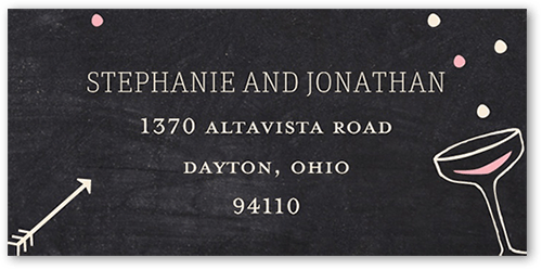 Chalkboard Bash Address Label, Pink, Address Label, Matte