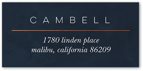 Simple and Elegant Address Label, Blue, Address Label, Matte, Navy