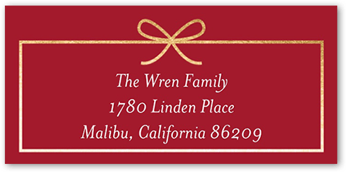Modern Gift Address Label, Red, Address Label, Matte, Scarlet