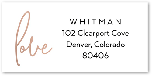 Shiny Festivity Address Label, Orange, Address Label, Matte, Peach