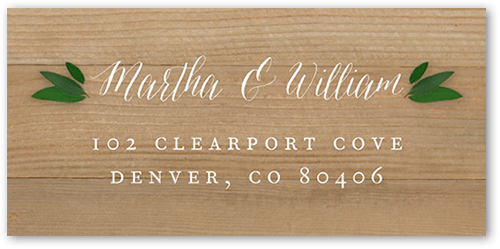 Heart Wreath Address Label, Beige, Address Label, Matte