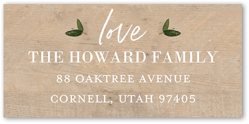 Wreathed Heart Address Label, Beige, Address Label, Matte, Latte