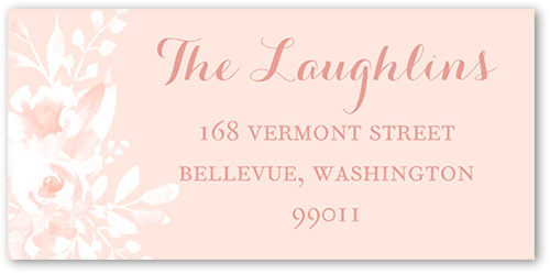 Rustic Monogram Address Label, Pink, Address Label, Matte, Ballet Slipper