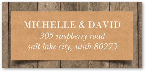 Rustic Scroll Address Label, Brown, Address Label, Matte