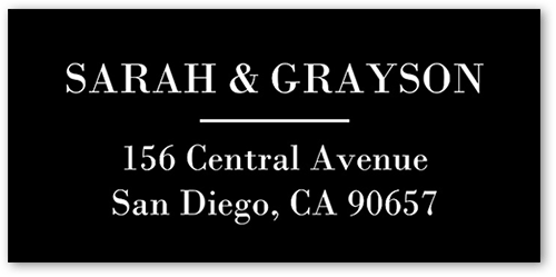 Purely Classic Address Label, Black, Address Label, Matte