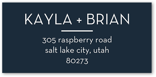 Simple Silhouette Address Label, Black, Address Label, Matte, Silhouette