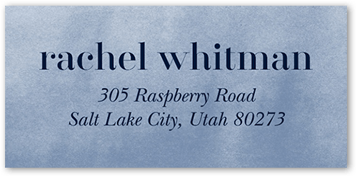 Earthen Pastels Address Label, Blue, Address Label, Matte, Navy