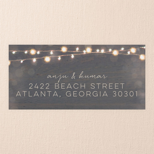 Twinkling Curtain Address Label, Gray, Address Label, Matte, Gray
