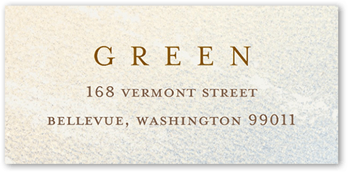 Soft Glow Address Label, Yellow, Address Label, Matte, Golden