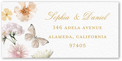 Fairy Tale Wedding Address Label, Pink, Address Label, Matte, Chenille