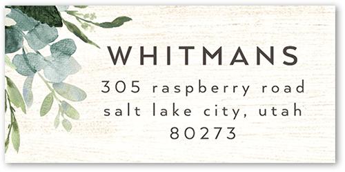 Naturally Green Address Label, White, Address Label, Matte