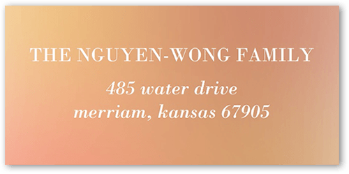 Colorfully Engaged Address Label, Orange, Address Label, Matte, Coral