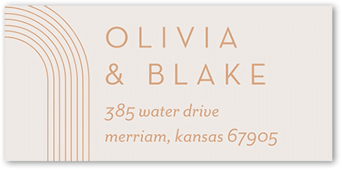 Arch Skyward Wedding Address Label, Grey, Address Label, Matte