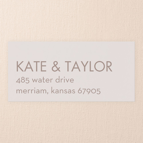 Softly Together Wedding Address Label, Grey, Address Label, Matte