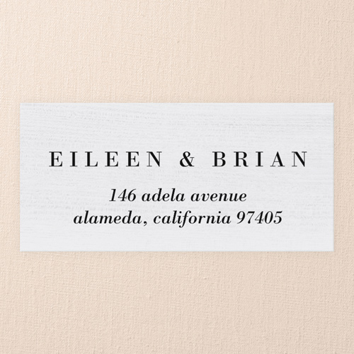 Shiplap Wood Wedding Address Label, White, Address Label, Matte, White