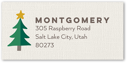 Joyfully Jolly Address Label, Beige, Address Label, Matte, Cream