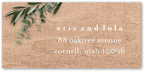 Now Engaged Address Label, Brown, Address Label, Matte