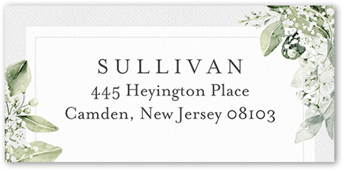 Lovely Lush Address Label, White, Address Label, Matte