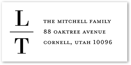 Adorned Accent Address Label, White, Address Label, Matte, White