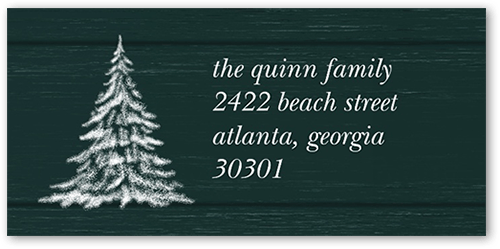 Glowing Garland Address Label, Blue, Address Label, Matte