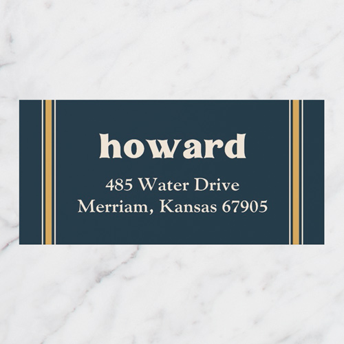 Retro Disciple Address Label, Blue, Address Label, Matte, Navy