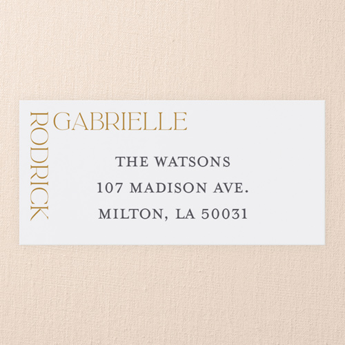 Elegant Surrounding Wedding Address Label, White, Address Label, Matte