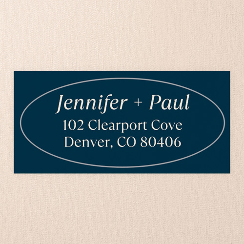 Charming Arches Wedding Address Label, Blue, Address Label, Write Your Own Greeting, Matte, Feather