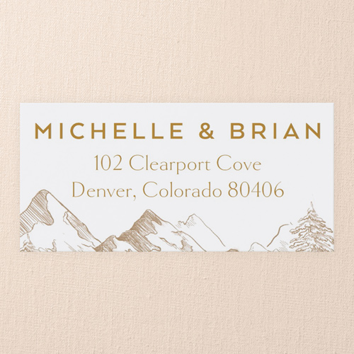 Alpine Affection Wedding Address Label, Brown, Address Label, Write Your Own Greeting, Matte, Deep Chocolate