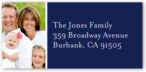 Classic Address Label, Blue, Matte, Bright Indigo